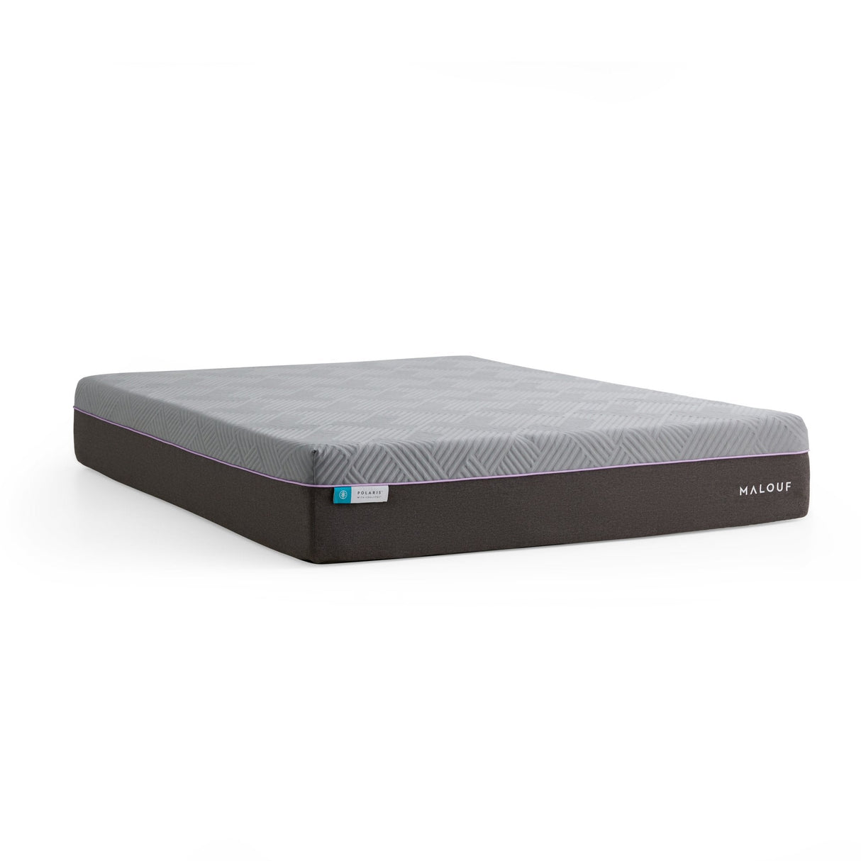 Polaris Coolysnc Gray Queen Mattress by Malouf at Eve Furniture