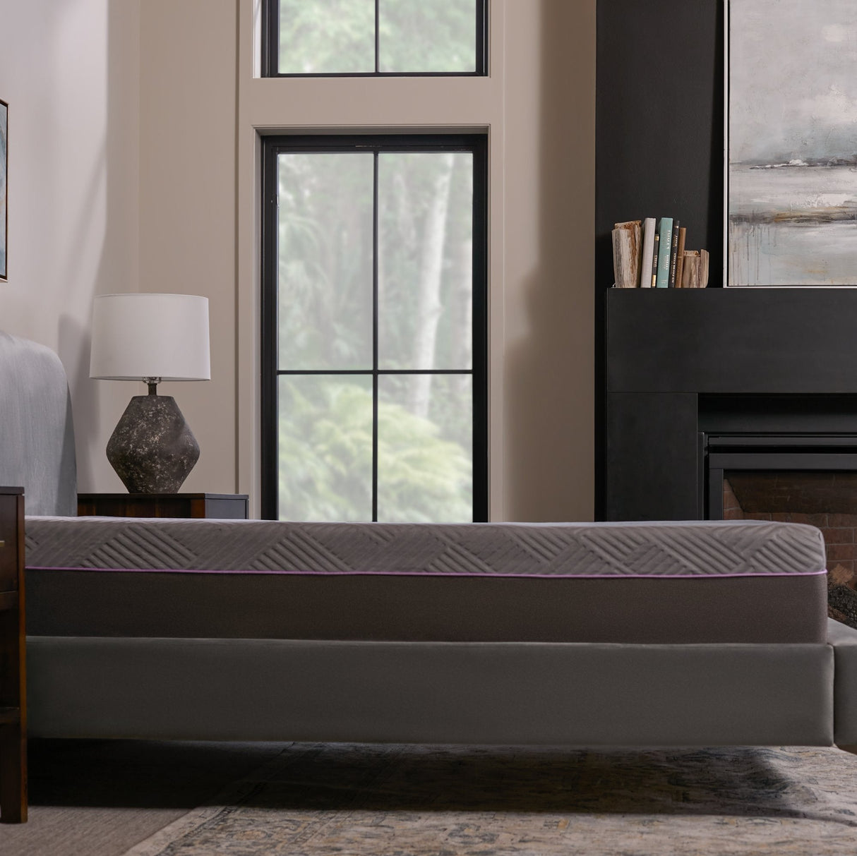 Polaris Coolysnc Gray Twin XL Mattress by Malouf at Eve Furniture