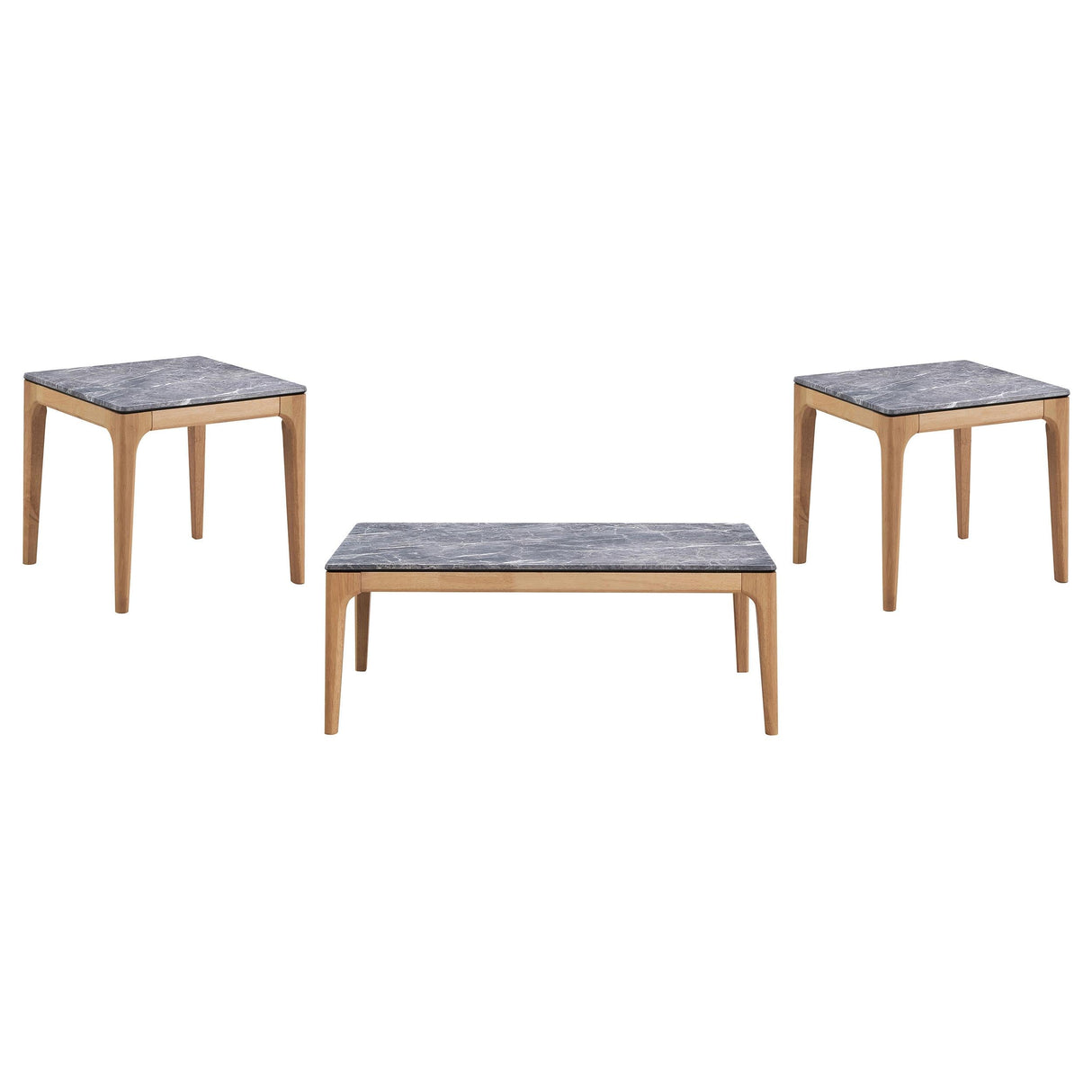 Polaris Gray 3-Piece Coffee and End Table Set by Coaster at Eve Furniture