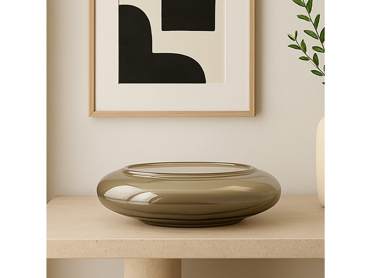 Polene Smoky Brown Large Glass Bowl by MOES at Eve Furniture