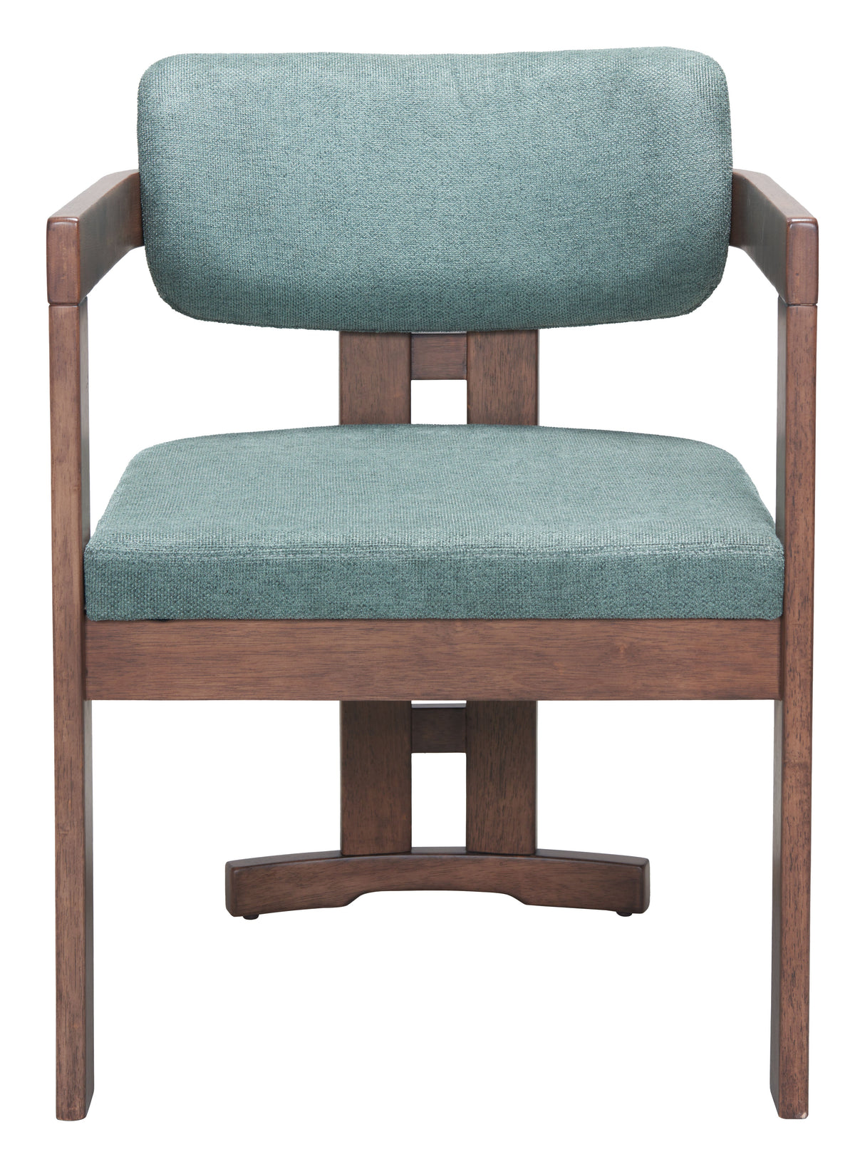 Poly Moss Gray & Walnut Dining Chair by Zuomod at Eve Furniture