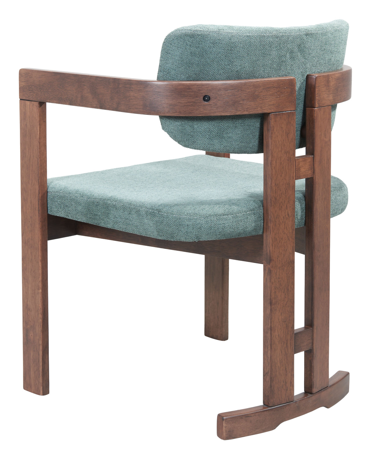 Poly Moss Gray & Walnut Dining Chair by Zuomod at Eve Furniture