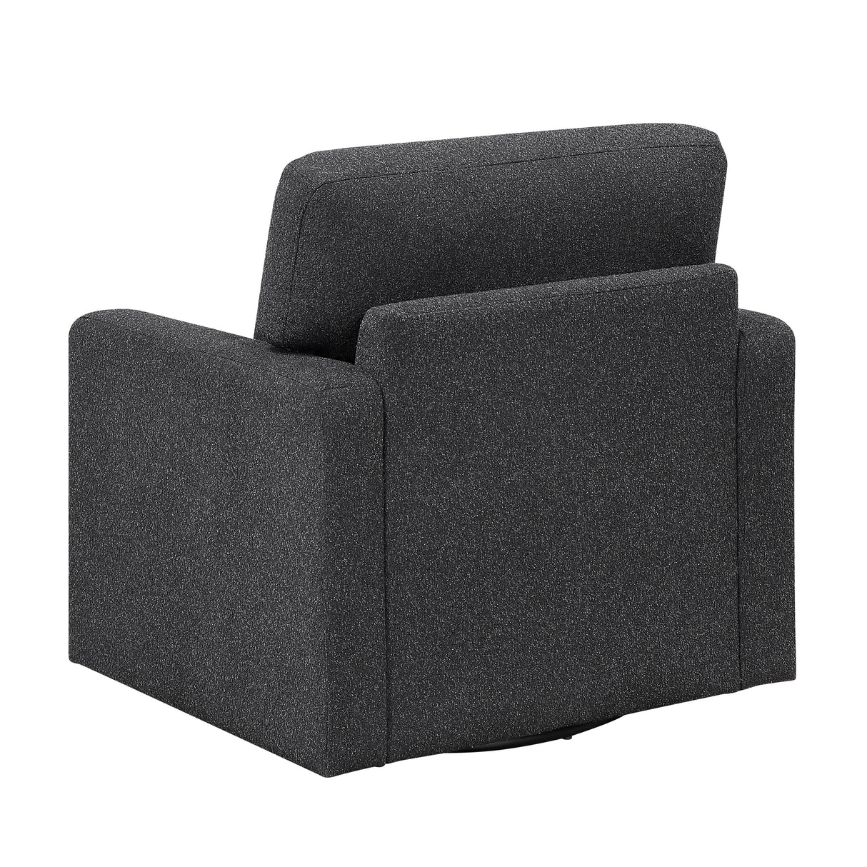 Pompano Black Boucle Swivel Chair by Homelegance at Eve Furniture