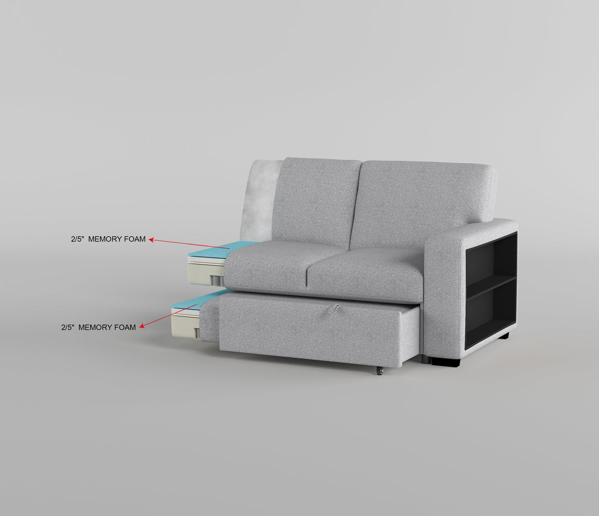 Pompano Gray Swivel Chair by Homelegance at Eve Furniture