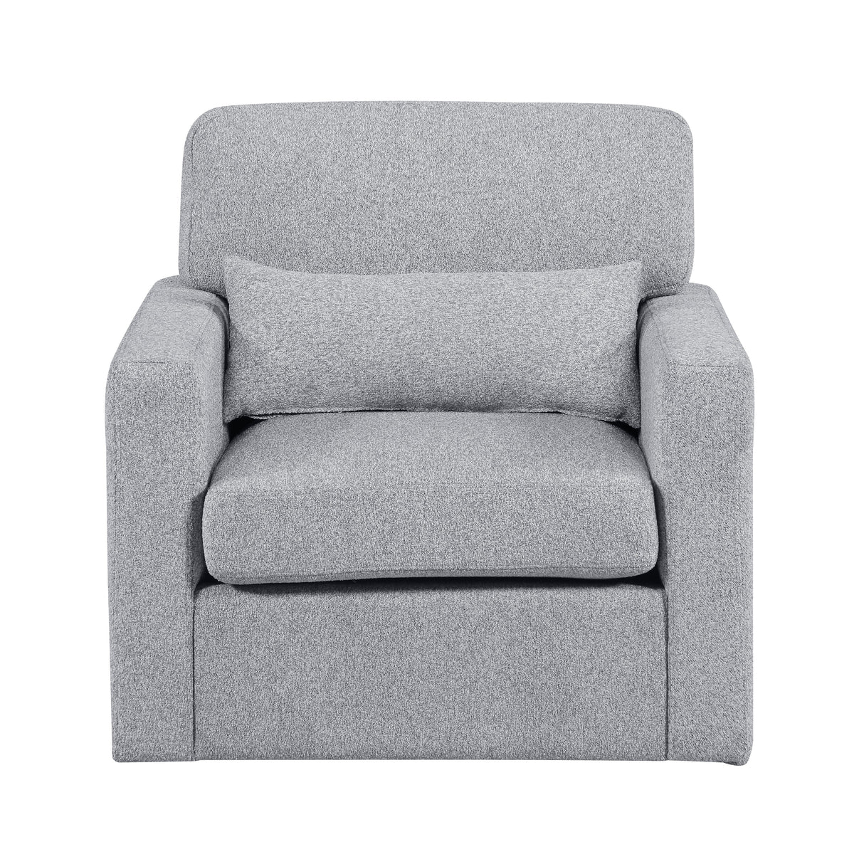 Pompano Gray Swivel Chair by Homelegance at Eve Furniture