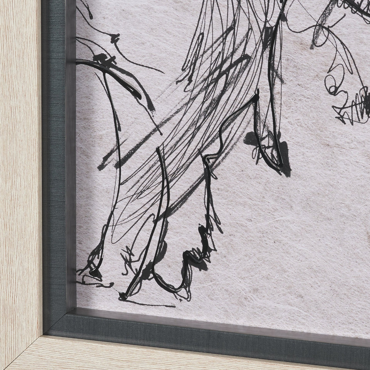 Pony Sketches I by Mercana Studio Hand-Embellished Framed Artwork Matted under Glass by Mercana at Eve Furniture