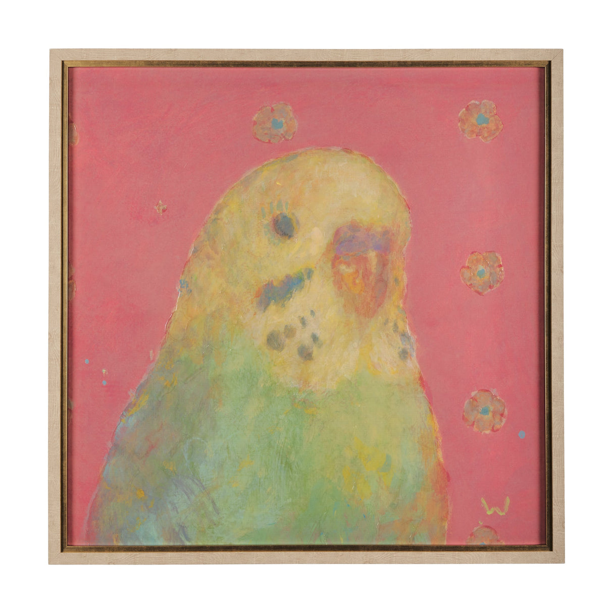 Pop Birds - Sore by Mercana Studio a Hand Embellished Textured Framed Art Print Matted under Glass by Mercana at Eve Furniture