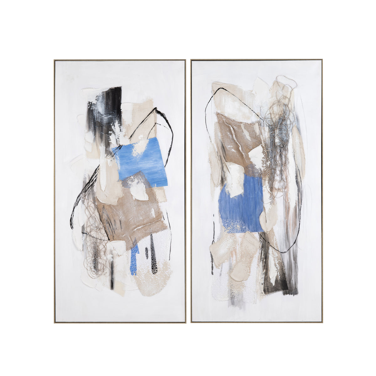 Pop Of Blue Blue/Black Canvas by Crestview at Eve Furniture