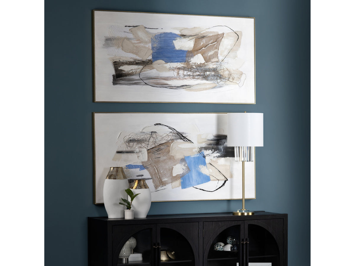 Pop Of Blue Blue/Black Canvas by Crestview at Eve Furniture
