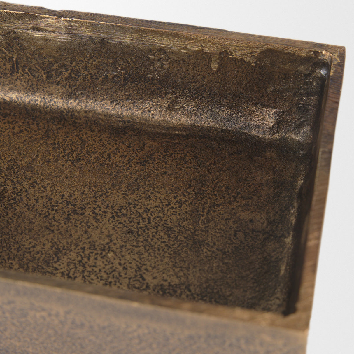 Porschia Small Antiqued Gold Metal Decorative Box by Mercana at Eve Furniture