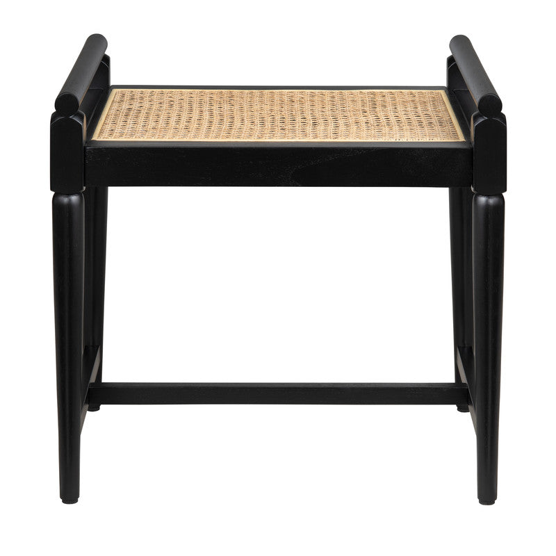 Port Royal Black/Tan Accent Bench by Crestview at Eve Furniture