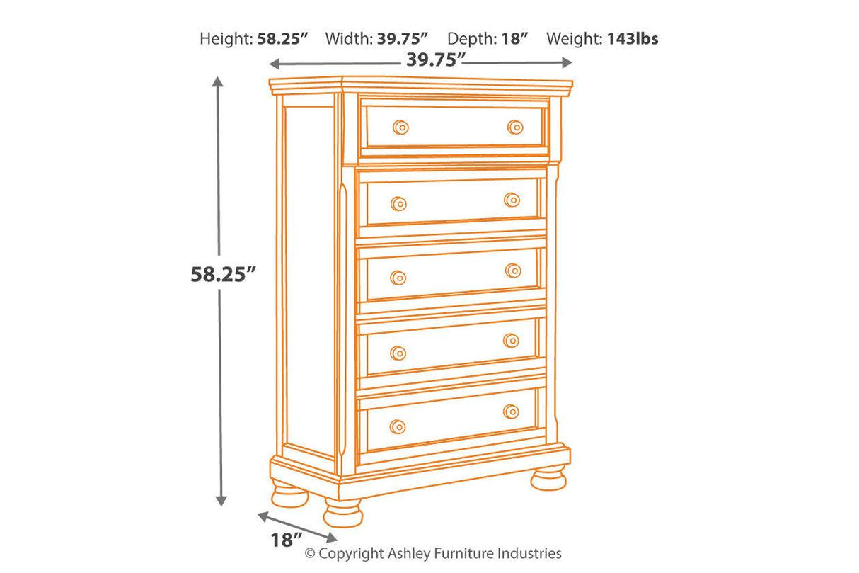 Porter Rustic Brown Chest of Drawers by Ashley at Eve Furniture