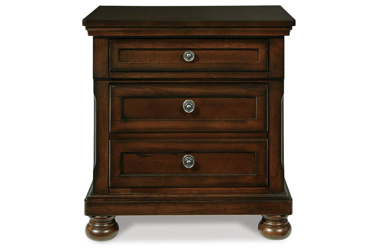 Porter Rustic Brown Nightstand by Ashley at Eve Furniture