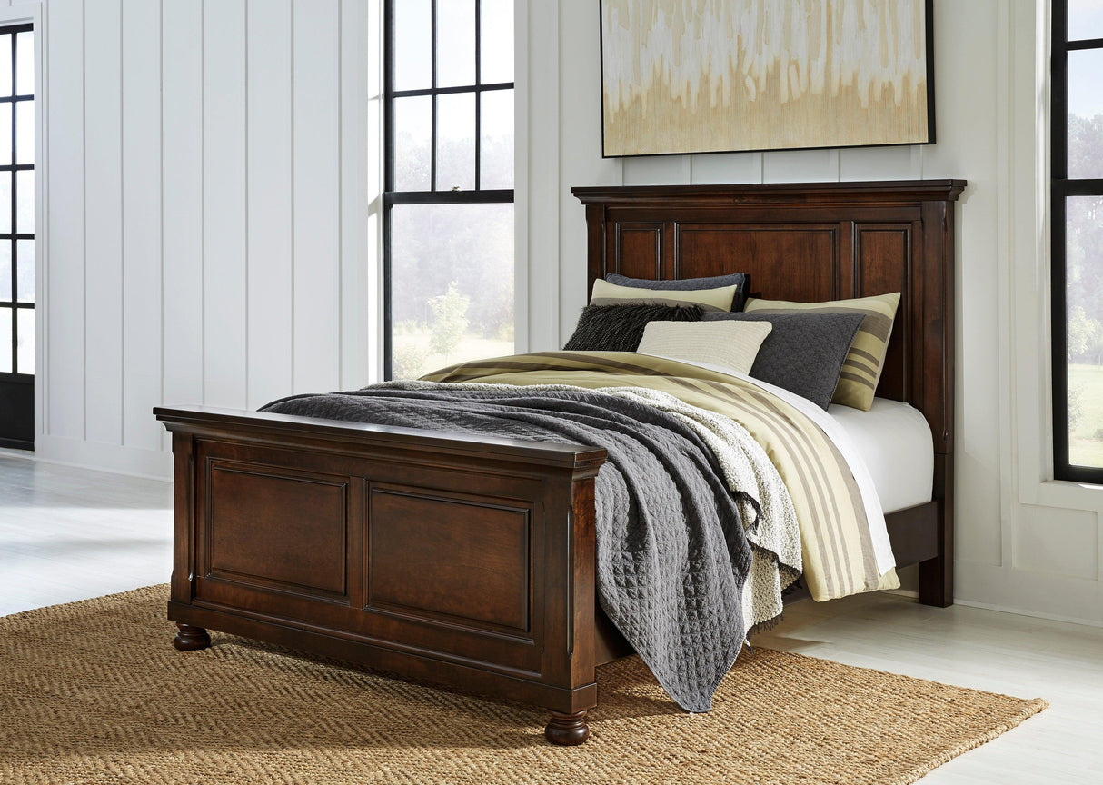 Porter Rustic Brown Panel Bedroom Set by Ashley at Eve Furniture