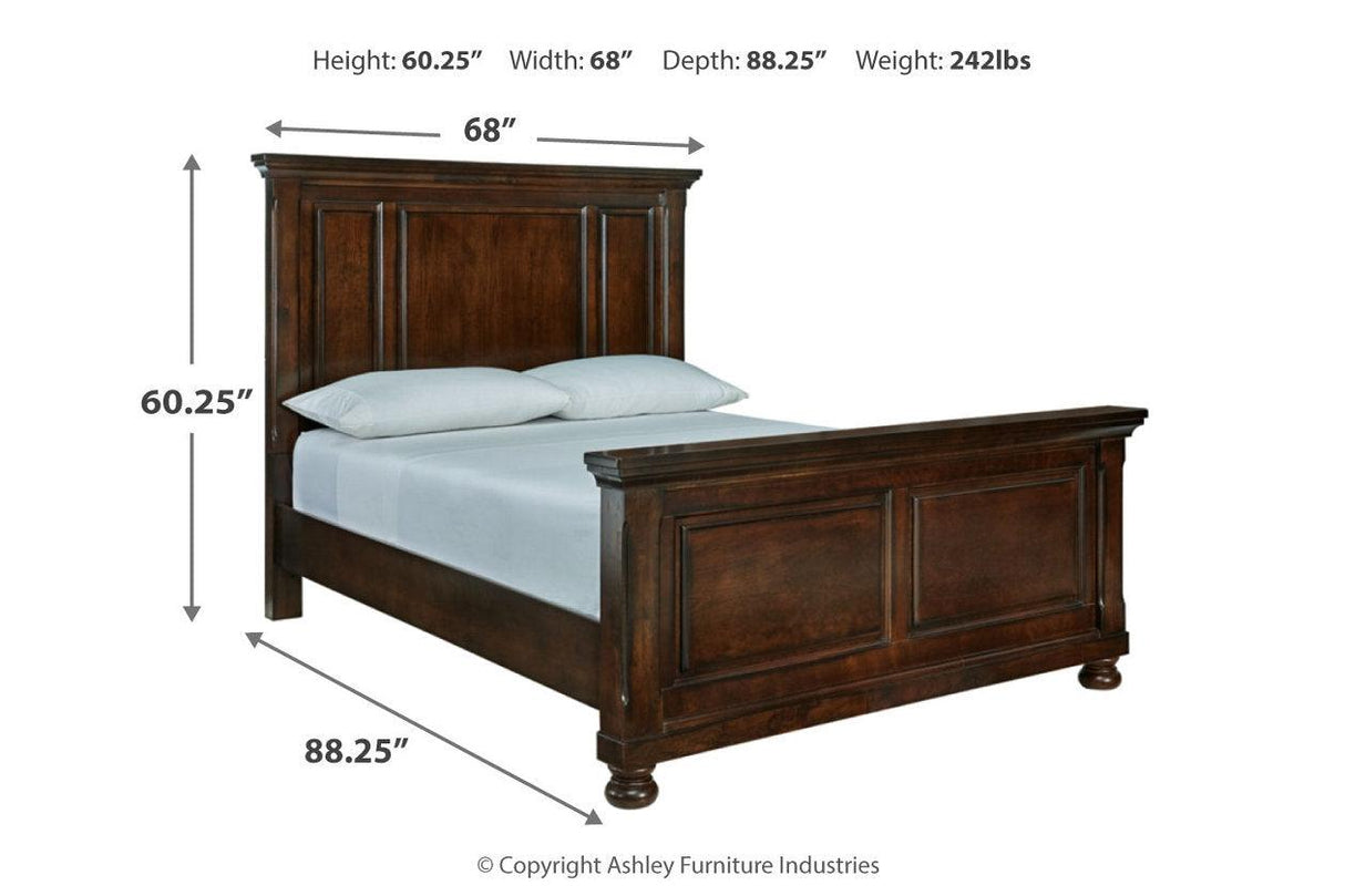 Porter Rustic Brown Queen Panel Bed by Ashley at Eve Furniture