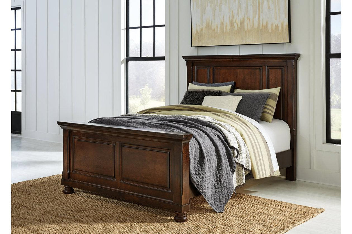 Porter Rustic Brown Queen Panel Bed by Ashley at Eve Furniture
