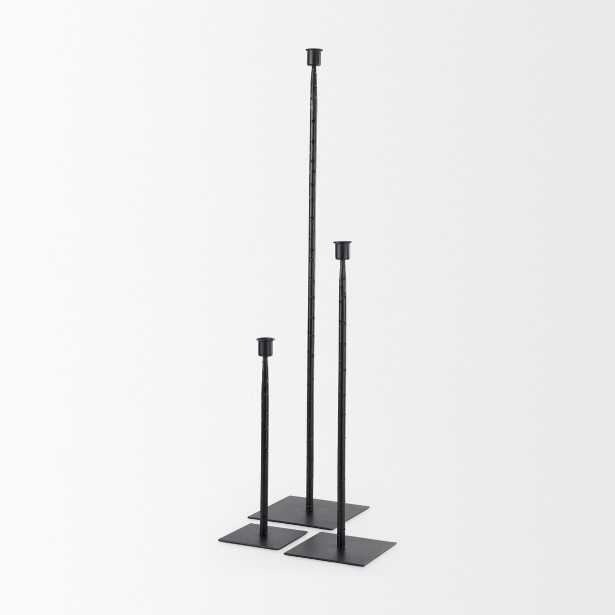 Porter Small Black Iron Candle Holder by Mercana at Eve Furniture