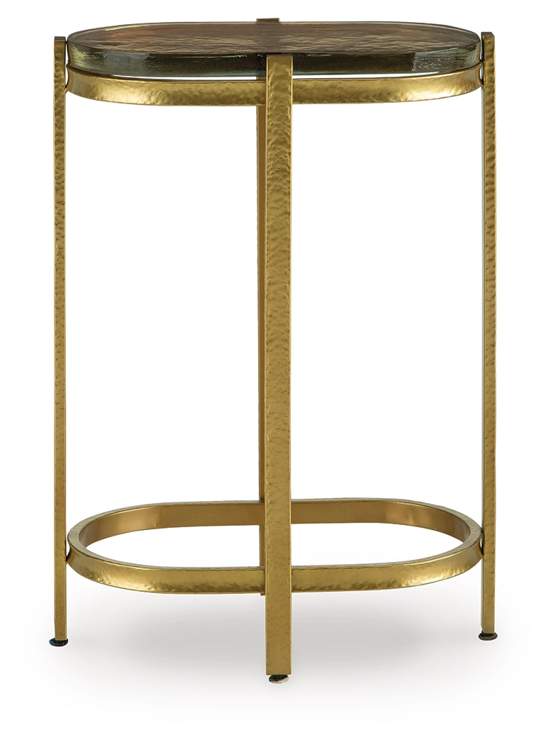 Porterville Gold Finish Accent Table by ASHLEY FURNITURE at Eve Furniture