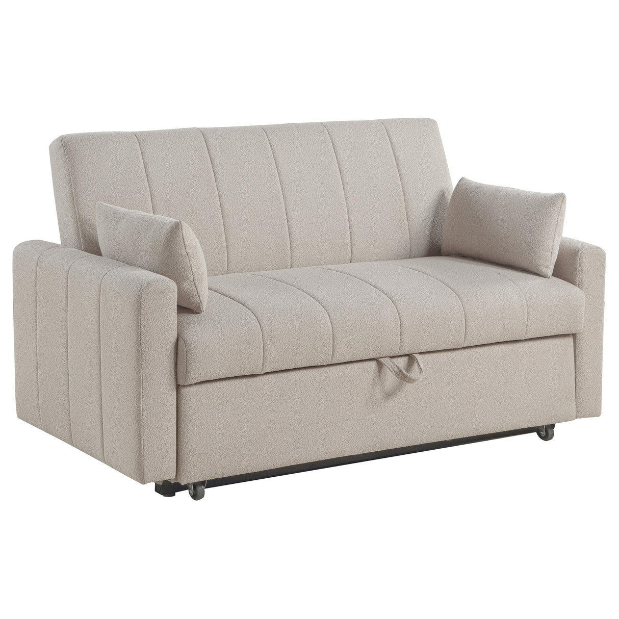Portland Boucle Upholstered Sleeper Sofa Bed Latte by Coaster at Eve Furniture