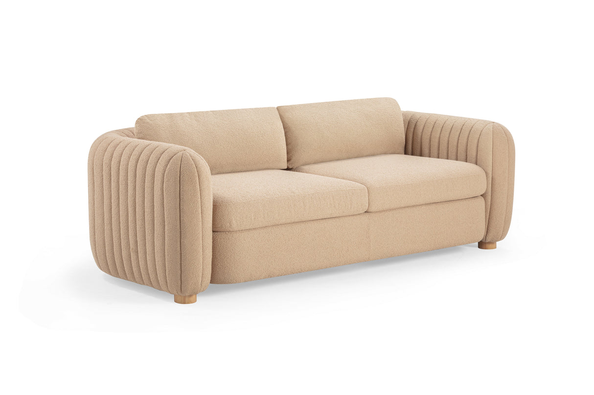 Porto Honey Boucle Sofa by TOV Furniture at Eve Furniture
