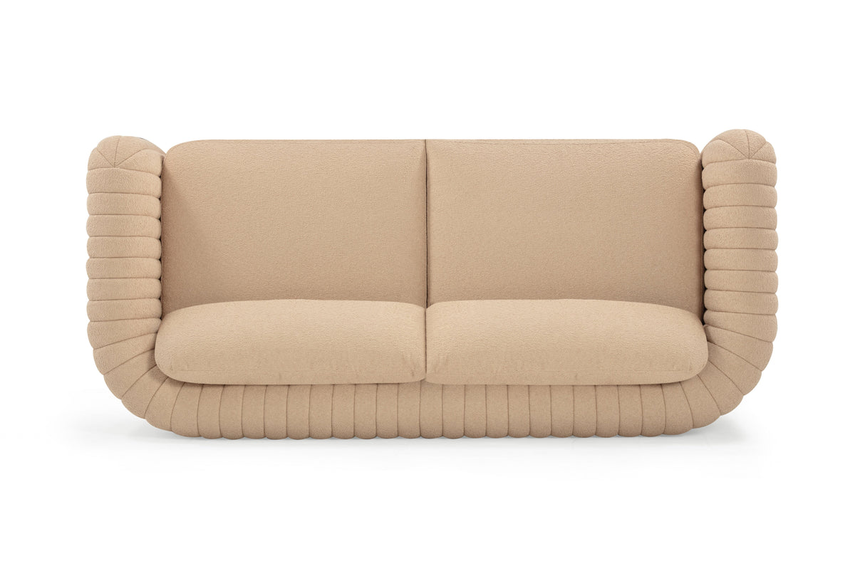 Porto Honey Boucle Sofa by TOV Furniture at Eve Furniture