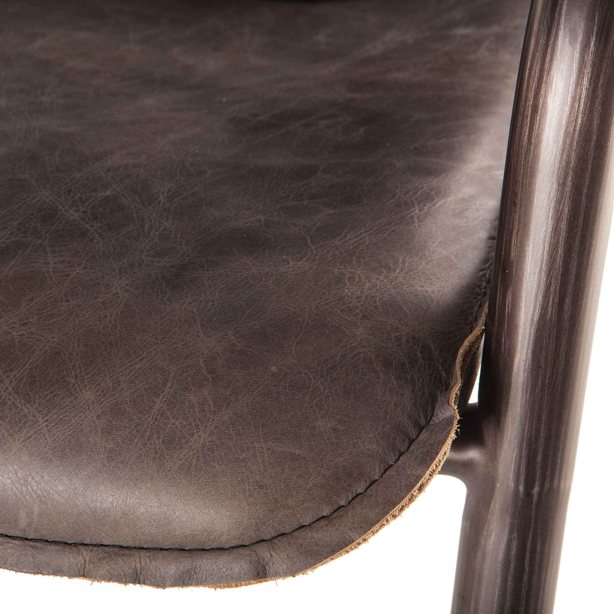 Portofino 22" Bar Chair in Antique Ebony Leather by Home Trends & Design at Eve Furniture