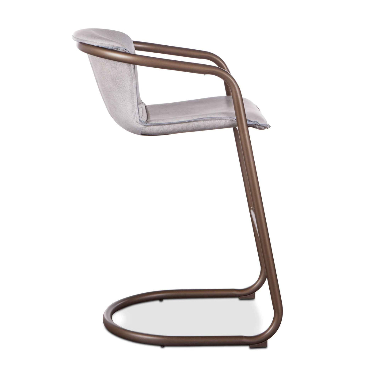 Portofino 22" Bar Chair in Vintage White Leather by Home Trends & Design at Eve Furniture