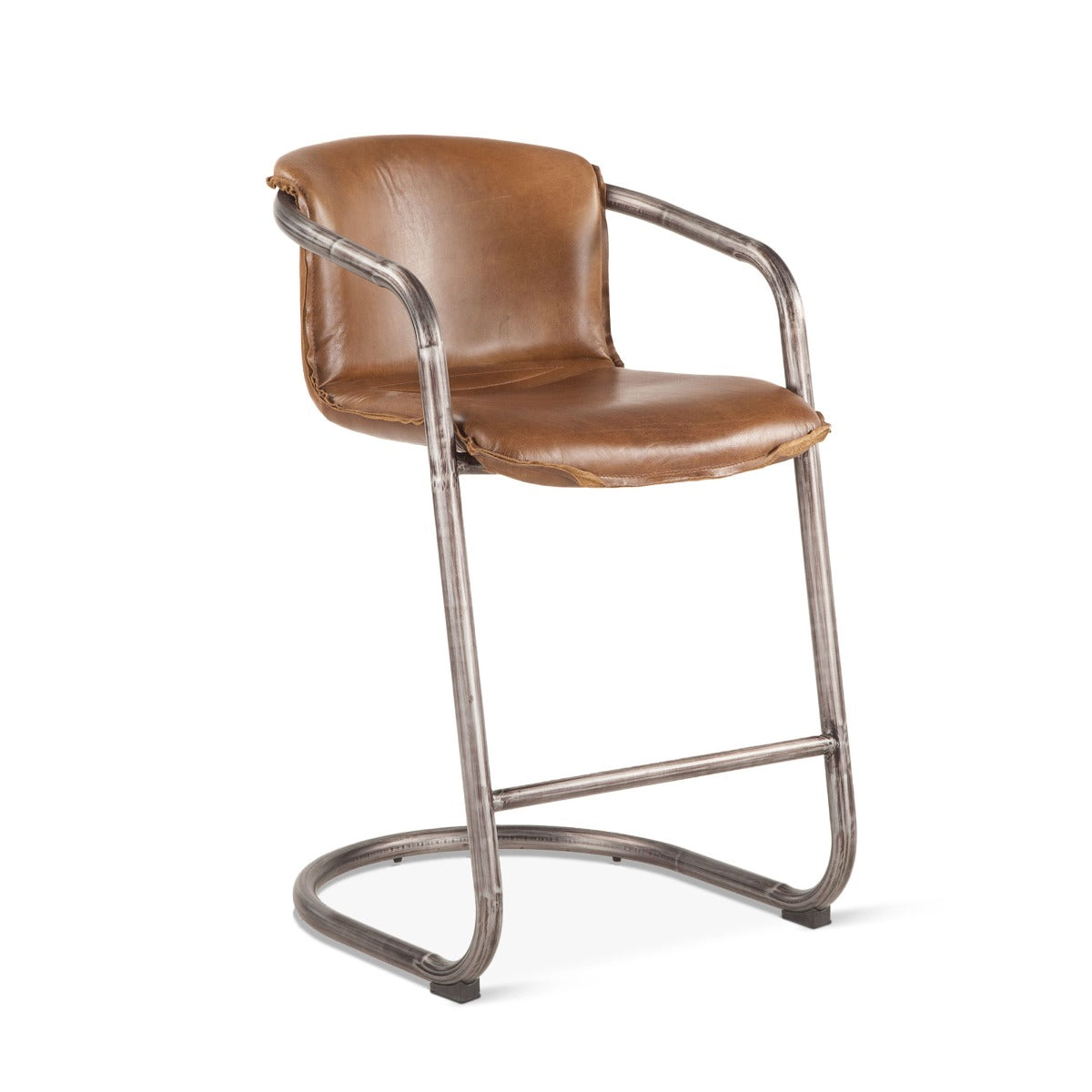 Portofino 22" Counter Chair in Berham Chestnut Top Grain Leather by Home Trends & Design at Eve Furniture