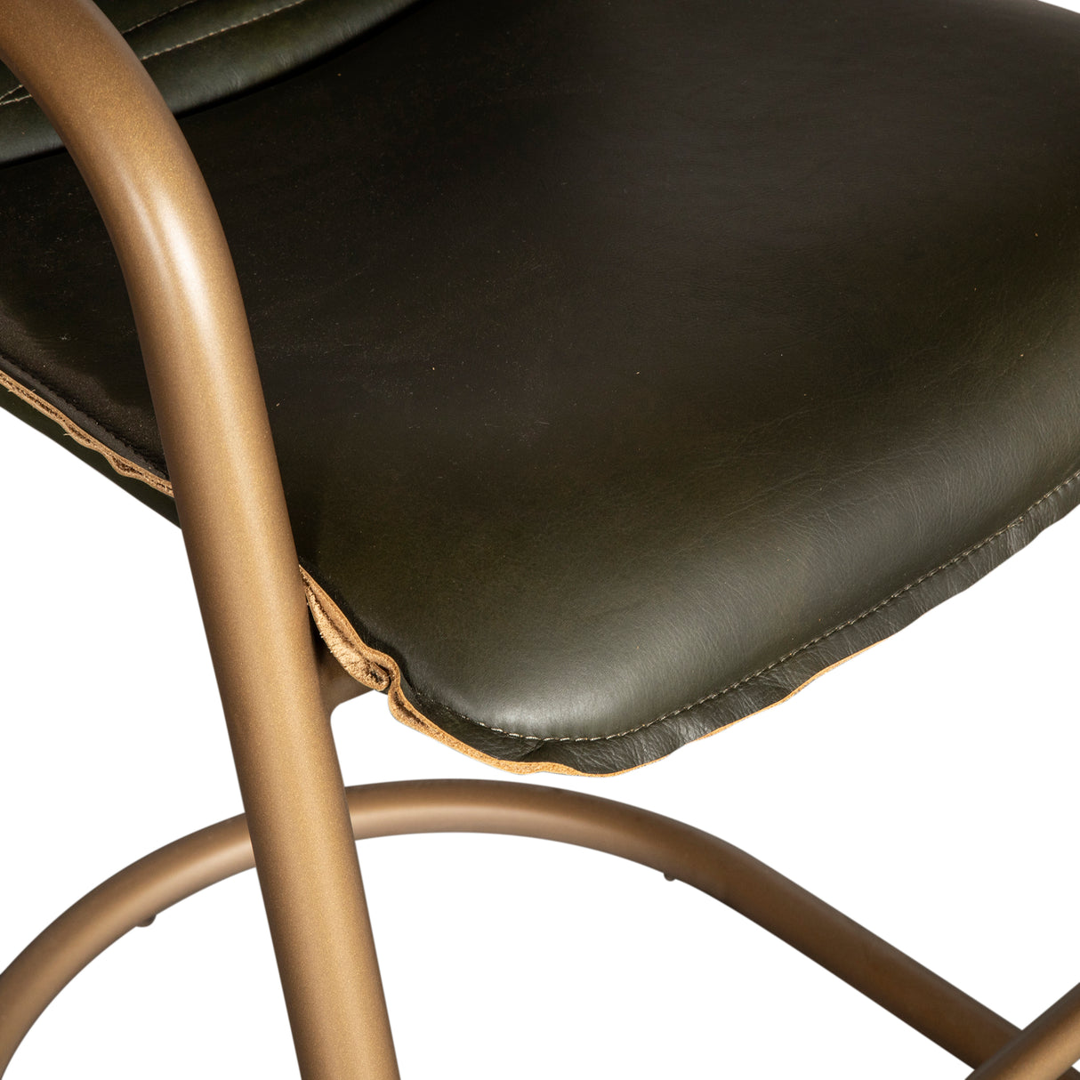 Portofino 22" Counter Chair in Emerald Green Leather by Home Trends & Design at Eve Furniture