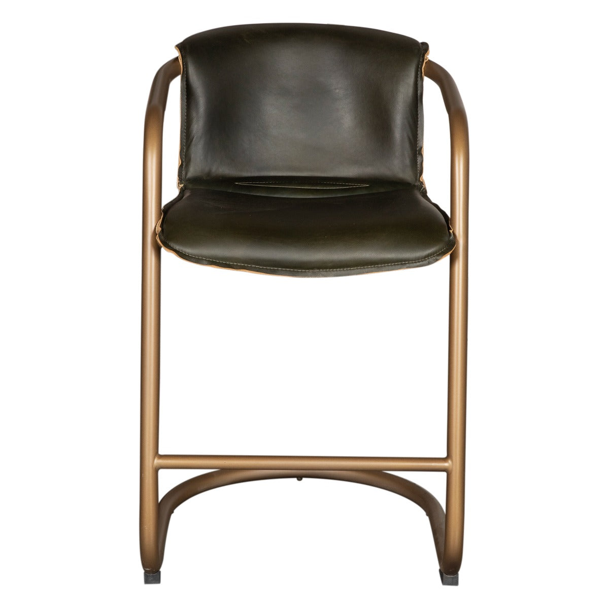 Portofino 22" Counter Chair in Emerald Green Leather by Home Trends & Design at Eve Furniture