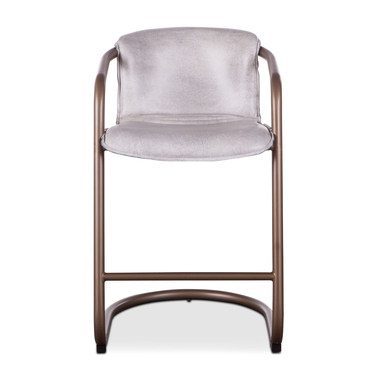 Portofino 22" Counter Chair in Vintage White Top Grain Leather by Home Trends & Design at Eve Furniture
