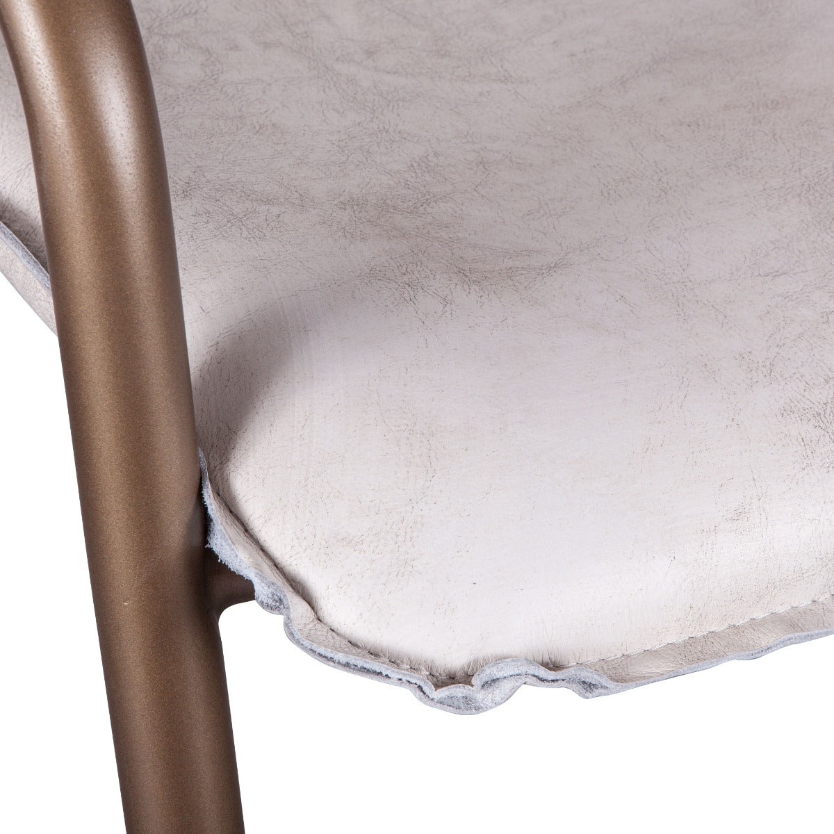 Portofino 22" Counter Chair in Vintage White Top Grain Leather by Home Trends & Design at Eve Furniture