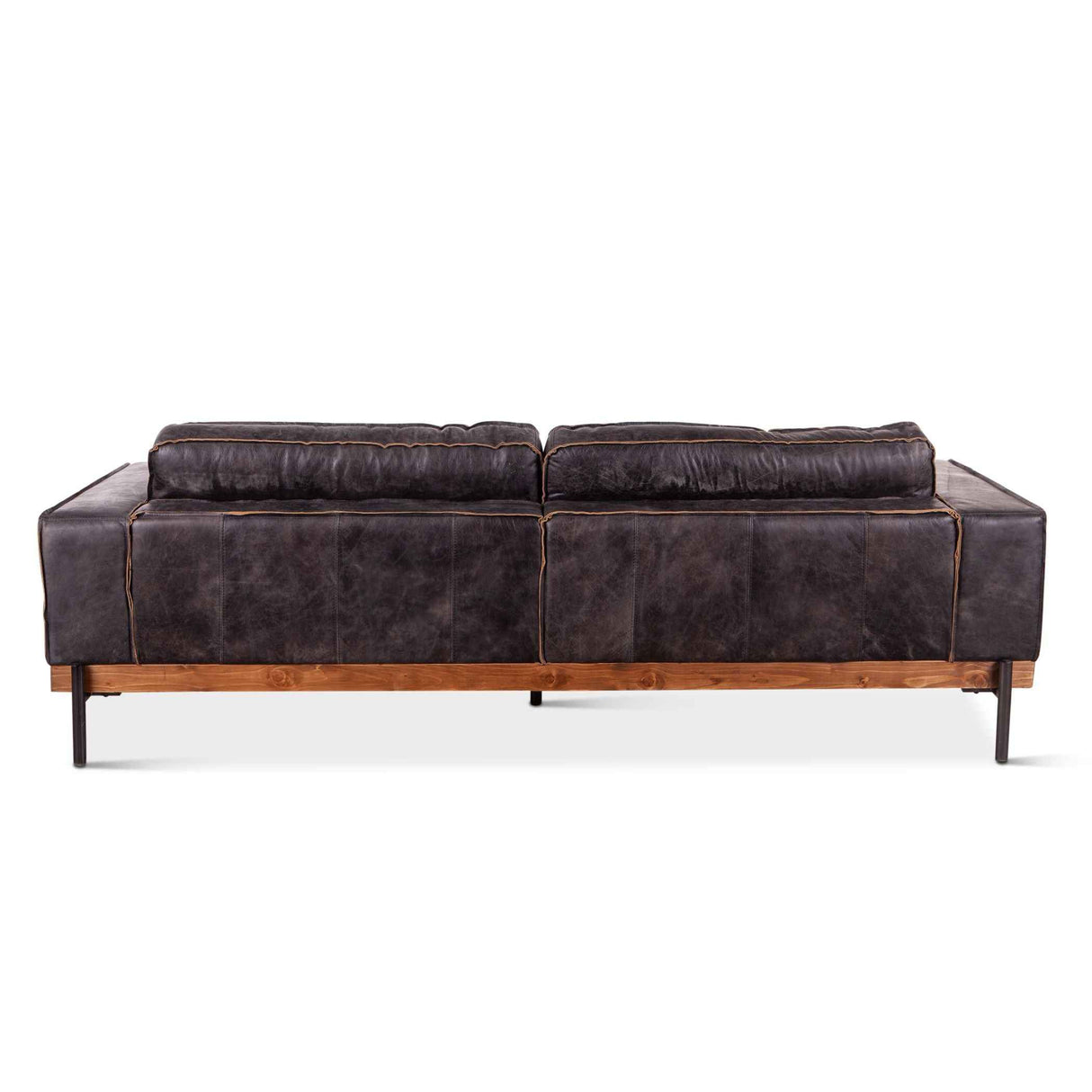 Portofino Modern 95" Sofa in Antique Ebony Leather by Home Trends & Design at Eve Furniture