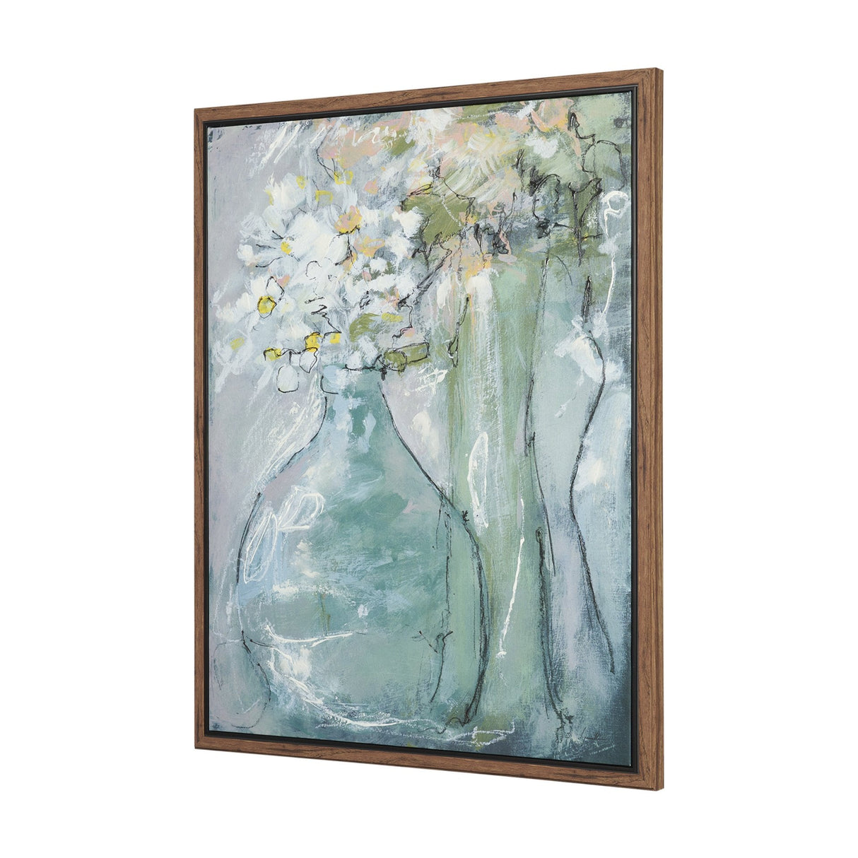 Posies II by Mercana Studio Hand-Embellished Textured Framed Canvas Artwork by Mercana at Eve Furniture