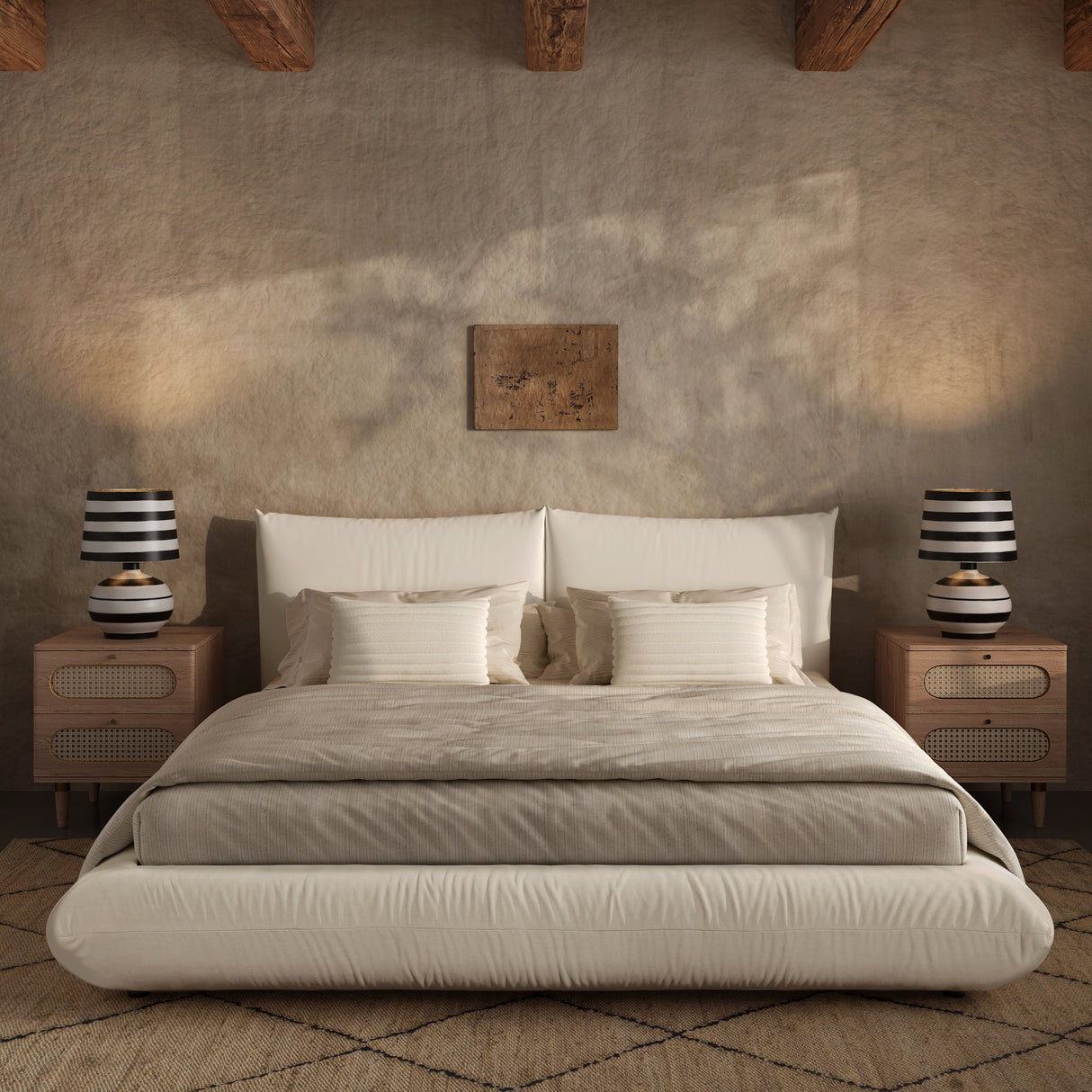 Positano Striped Papier Mache Table Lamp by TOV Furniture at Eve Furniture
