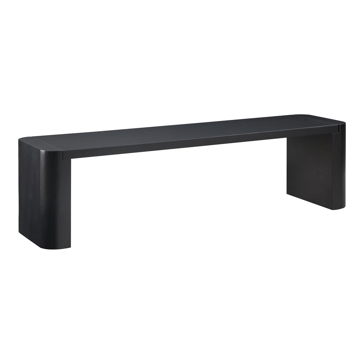 Post Black Small Dining Bench by MOES at Eve Furniture