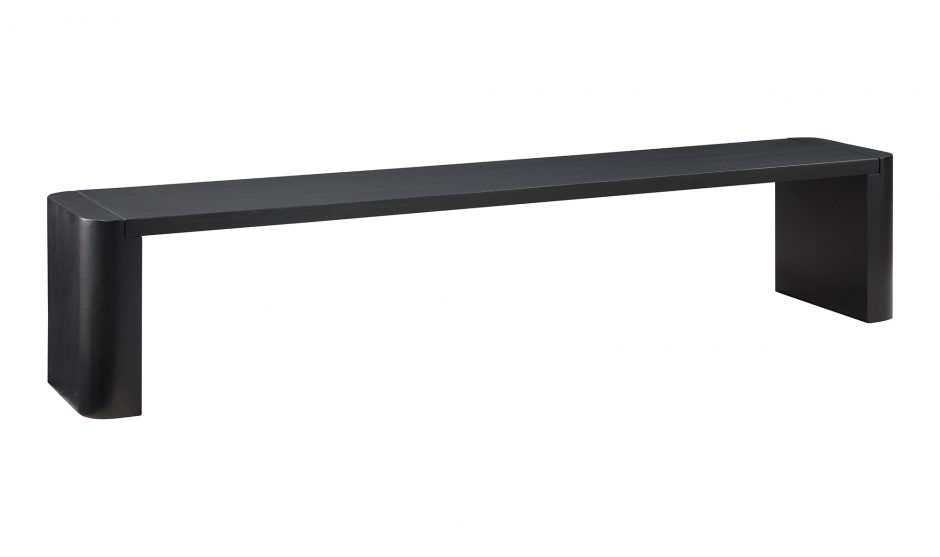Post Dining Bench-Large Black by Moe's Home at Eve Furniture
