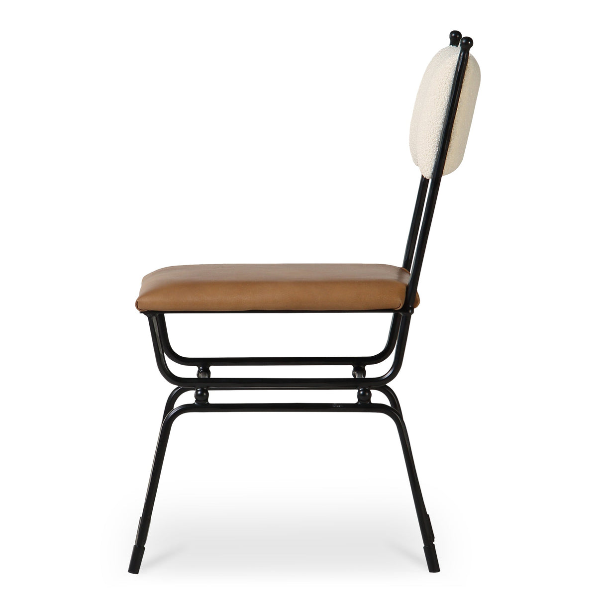 Posta Brown Leather Dining Chair by MOES at Eve Furniture