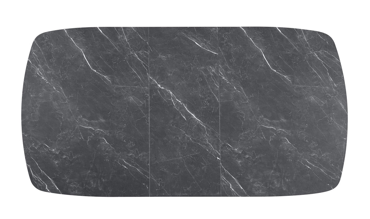 Potero Black Faux Marble Extendable Dining Table by Coaster at Eve Furniture