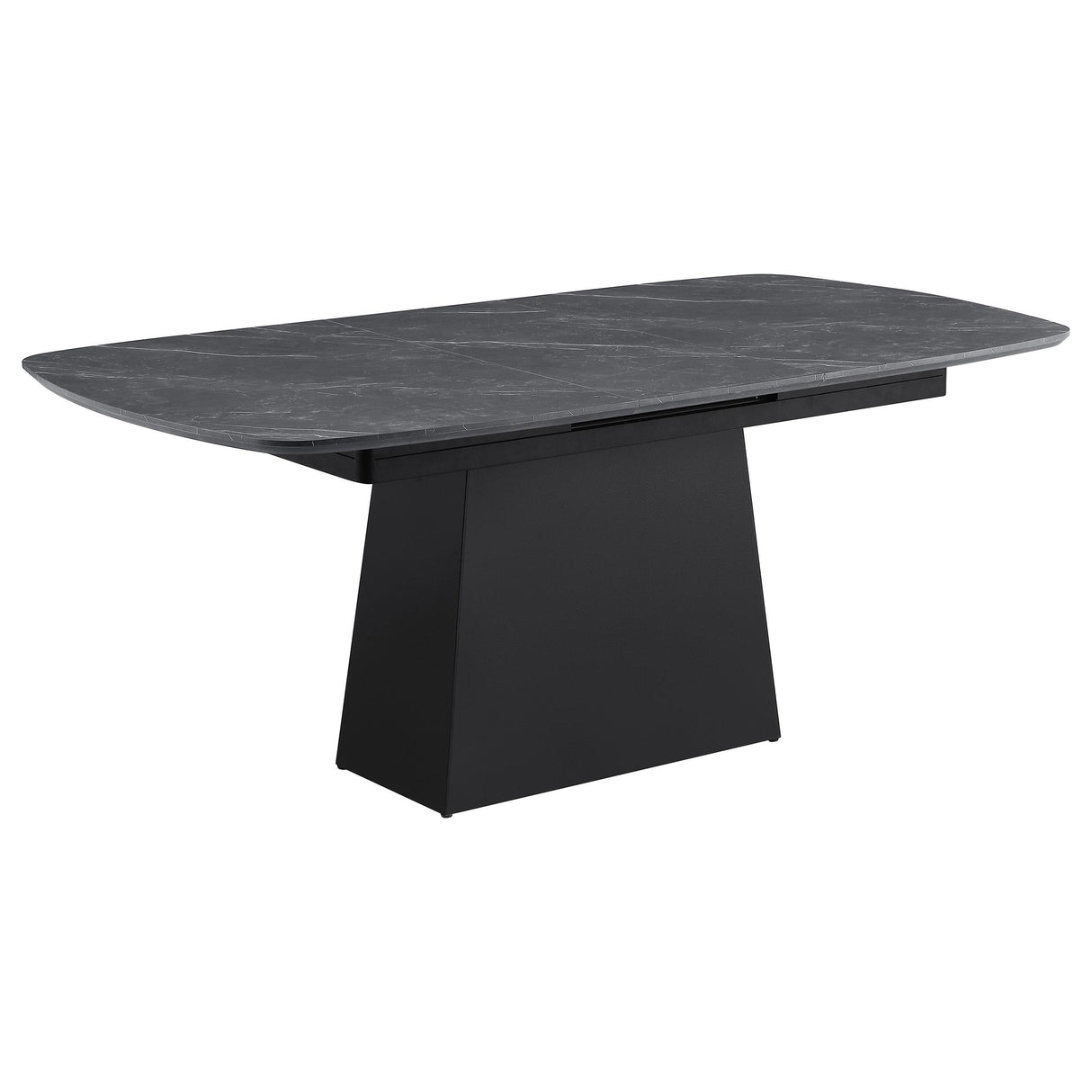 Potero Black Faux Marble Extendable Dining Table by Coaster at Eve Furniture