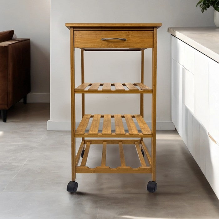 Potter Natural Trolley by Furniture of America at Eve Furniture