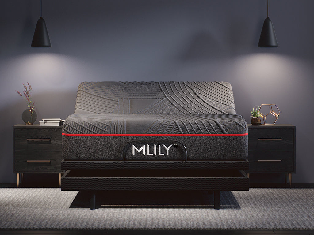 PowerCool Black Firm Twin XL Sleep System by Mlily at Eve Furniture