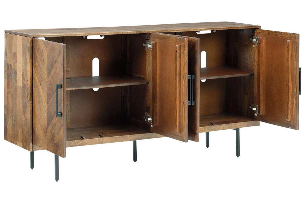 Prattville Brown Accent Cabinet by Ashley at Eve Furniture