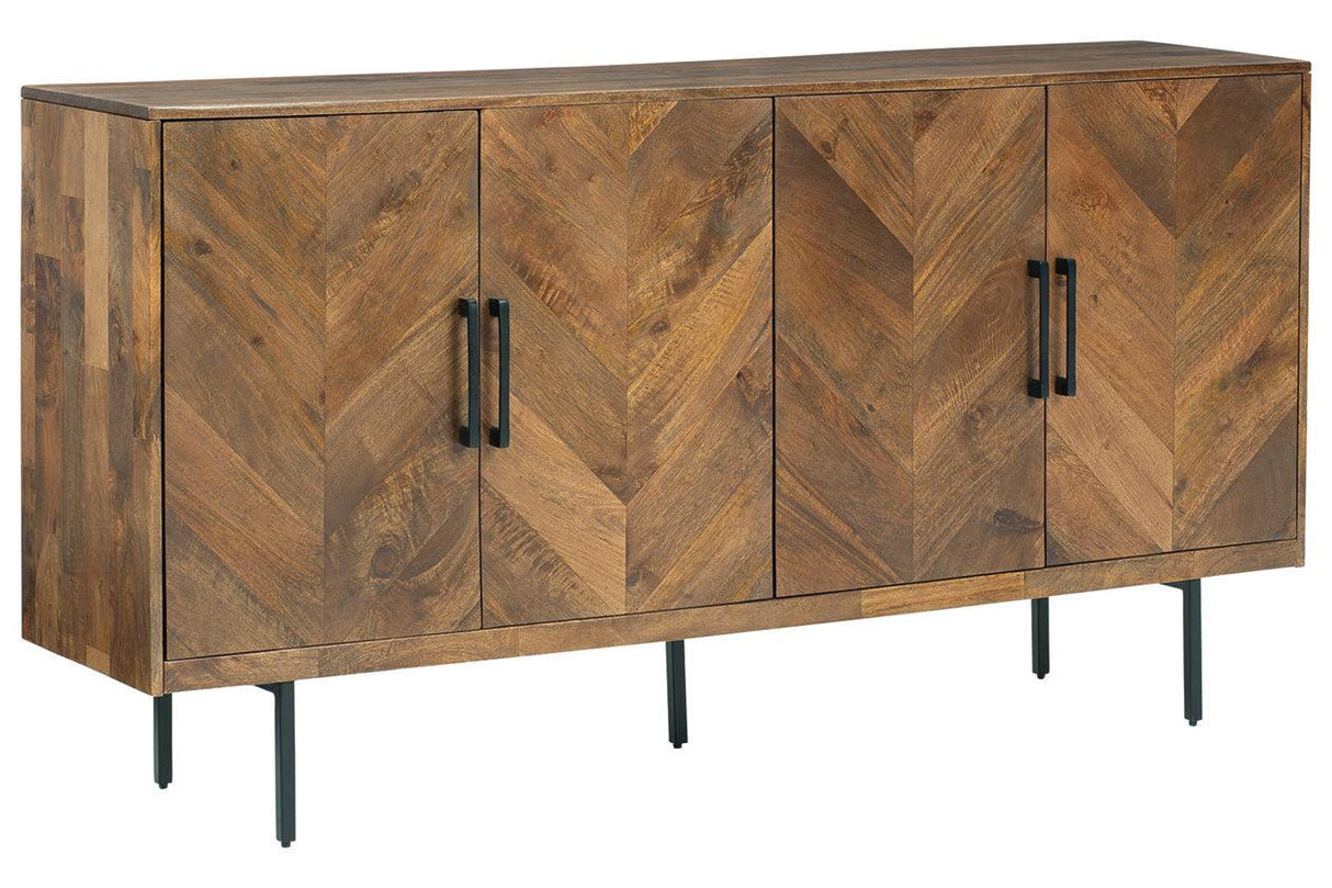 Prattville Brown Accent Cabinet by Ashley at Eve Furniture