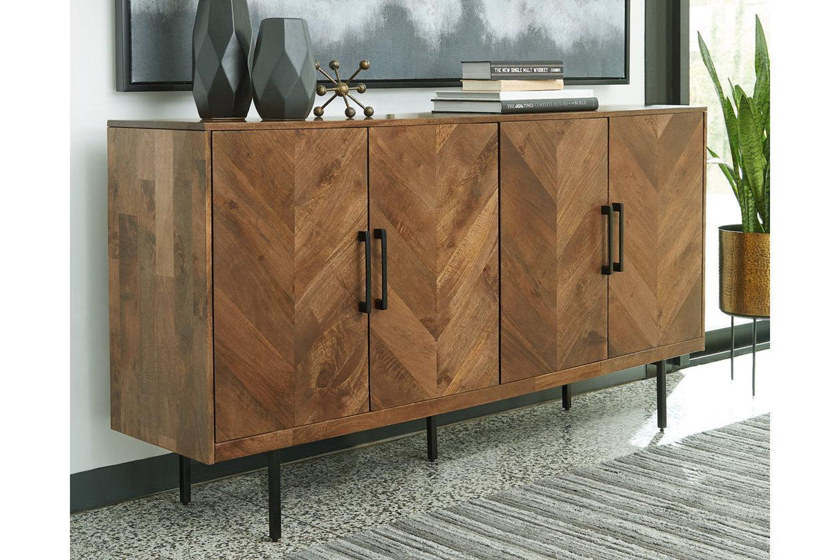 Prattville Brown Accent Cabinet by Ashley at Eve Furniture