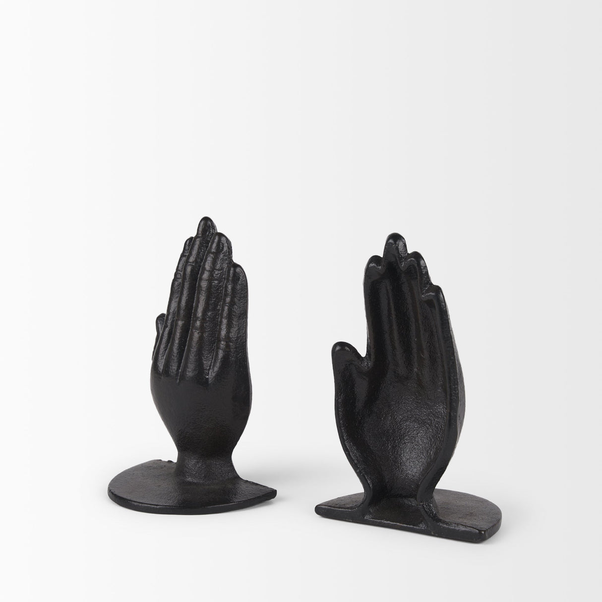 Praying Hands Bronze Cast Iron Book Ends by Mercana at Eve Furniture