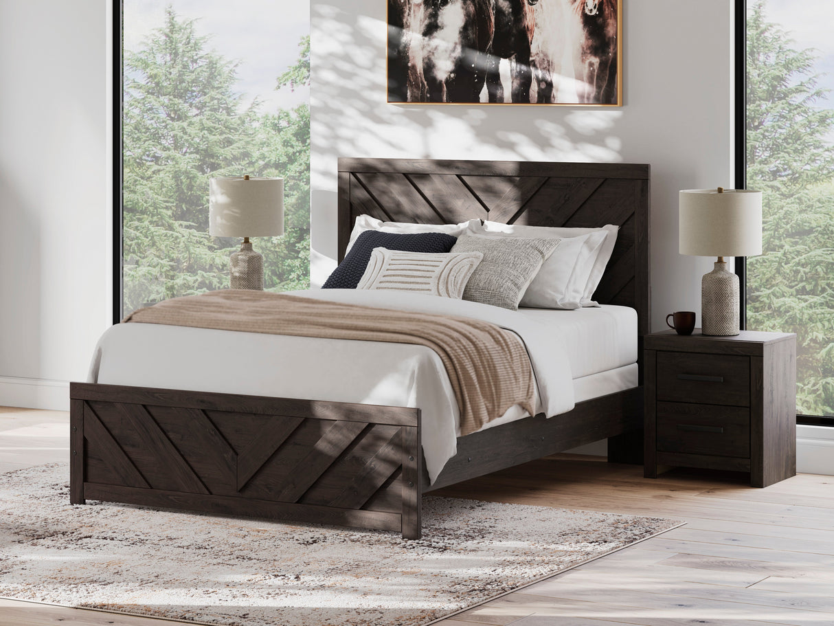 Prendonea Charcoal Panel Bedroom Set by Ashley at Eve Furniture