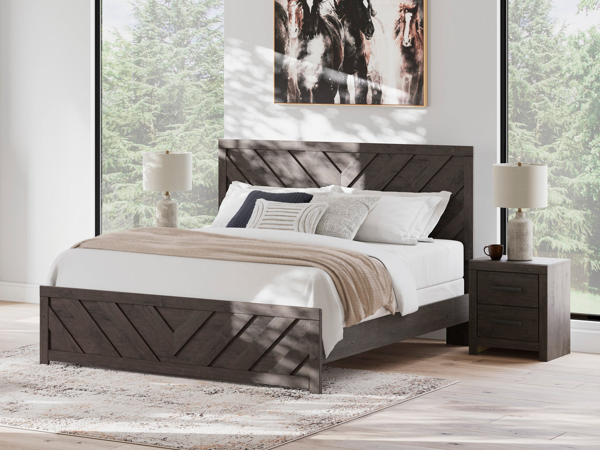 Prendonea Charcoal Panel Bedroom Set by Ashley at Eve Furniture