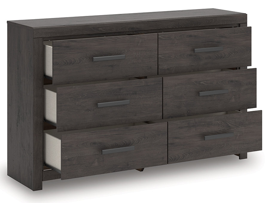 Prendonea Charcoal Panel Bedroom Set by Ashley at Eve Furniture