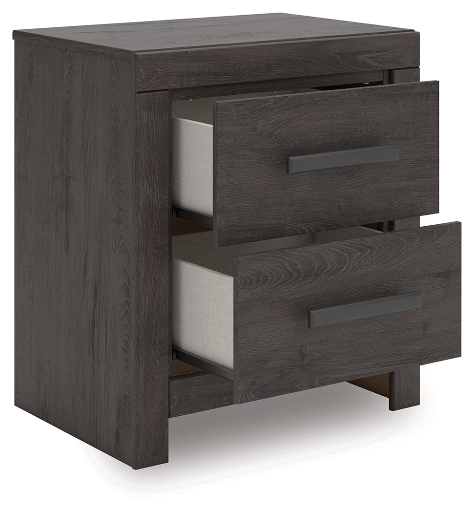 Prendonea Charcoal Panel Bedroom Set by Ashley at Eve Furniture